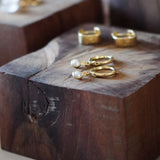 AROS ARGOLLA MINI PERLA ENCHAPE ORO