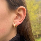 AROS ARGOLLAS MINI BOLITAS ENCHAPE ORO TEEN