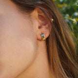 AROS ARGOLLAS CUADRADA ENCHAPE ORO