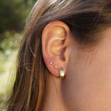 AROS ARGOLLAS CUADRADA ENCHAPE ORO