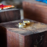 AROS ARGOLLAS CUADRADA ENCHAPE ORO