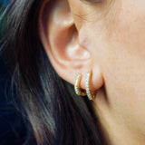 ARGOLLAS MINI CIRCONES ENCHAPE ORO