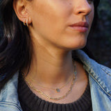 ARGOLLAS MINI CIRCONES ENCHAPE ORO