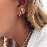 AROS ARGOLLAS TRIPLE ENCHAPE ORO