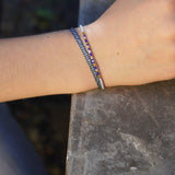 PACK PULSERAS TELAR PLATA AZUL TEEN