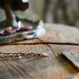 COLLAR CLÁSICO CALCEDONIA AHUMADA GOLD FILLED