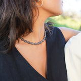 COLLAR ÁGATA GRIS CUADRADO