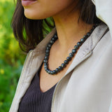 COLLAR LARVIKITA FACETADA