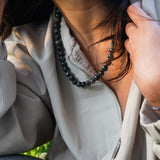 COLLAR LARVIKITA FACETADA