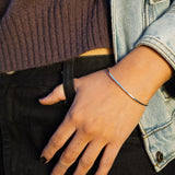 PULSERA ESCLAVA BOLITAS ENCHAPE PLATA