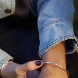 PULSERA ESCLAVA BOLITAS ENCHAPE PLATA