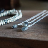 COLLAR PIEDRA FLUORITA PLATA