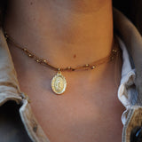 COLLAR HILO TRIPLE VIRGEN GUADALUPE ENCHAPE ORO