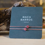 PACK PULSERAS UNIDAS POR SIEMPRE CORAZON PLATA TEEN