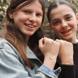 PACK PULSERAS UNIDAS POR SIEMPRE  CORAZON NACAR GOLDFILLED TEEN