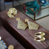 AROS MACRAMÉ DORADO ENCHAPE ORO