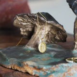 COLLAR MEDALLA MINI CRUZ ENCHAPE ORO