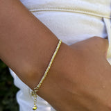 PULSERA MOSTACILLA IRREGULAR ENCHAPE ORO