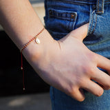 PULSERA NUDOS VIRGEN ROJA GOLD FILLED TEEN