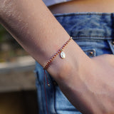 PULSERA NUDOS VIRGEN ROJA GOLD FILLED TEEN