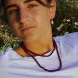 AROS ARGOLLA PERLA IRREGULAR CHICA ENCHAPE ORO