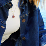 COLLAR PIEDRA FLUORITA ENCHAPE ORO