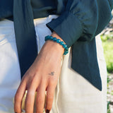 PULSERA PIEDRA ÁGATA AZUL TRASLUCIDO