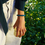 PULSERA PIEDRA ÁGATA AZUL TRASLUCIDO