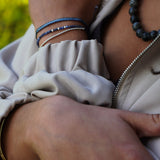 PULSERA PIEDRA SODOLITA PLATA AJUSTABLE