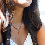 COLLAR CLÁSICO CORNALINA GOLD FILLED