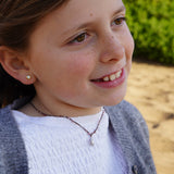 COLLAR TEJIDO VIRGEN GUADALUPE FLOR (ROSADO-PLATA)