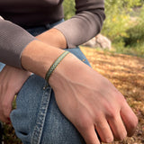 PULSERA TELAR VERDES TIERRA