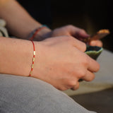 PULSERA TRI ROJA GOLD FILLED TEEN