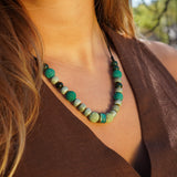 COLLAR PIEDRAS TURQUESA CELESTE