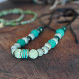 COLLAR PIEDRAS TURQUESA CELESTE