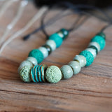 COLLAR PIEDRAS TURQUESA CELESTE