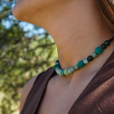 COLLAR PIEDRAS TURQUESA CELESTE