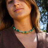 COLLAR PIEDRAS TURQUESA CELESTE