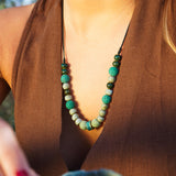 COLLAR PIEDRAS TURQUESA CELESTE