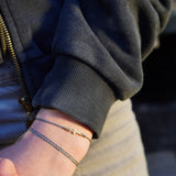 PULSERA TELAR MINI MORADO VERDE TEEN